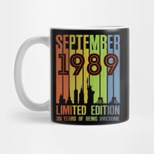 September 1989 35 Years Of Being Awesome Limited Edition Mug